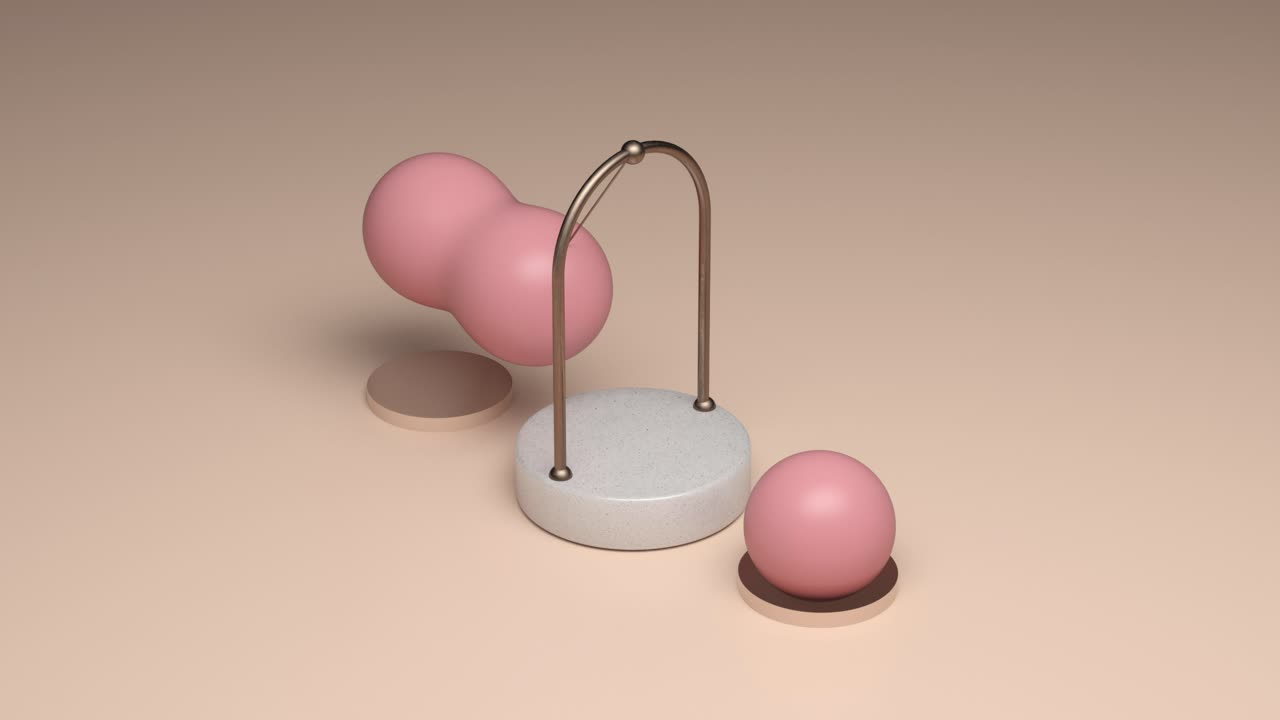 미니멀 3d 기하학적 형태의 렌더링