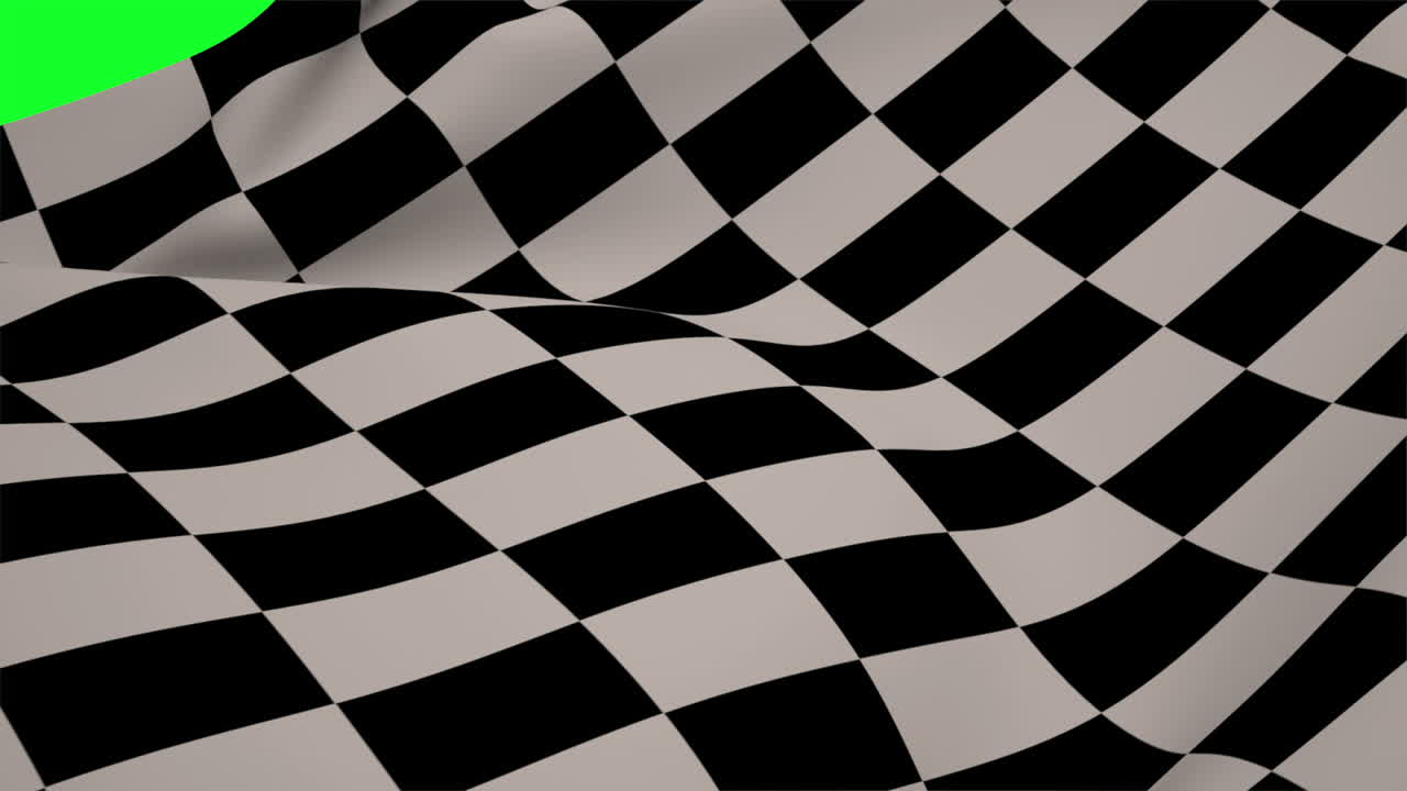 checkered flag blowing on green screen | freepik