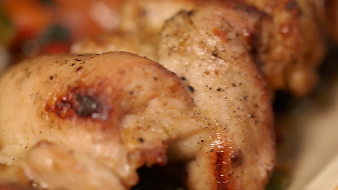 pollo asado con verduras