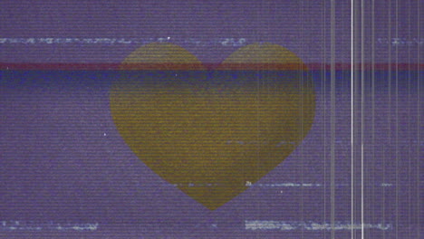 animación de la pantalla con fallo con el icono del corazón en el fondo