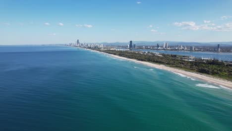 southport spit neighbourhood in the northern end of main beach, city of gold coast, queensland, australia