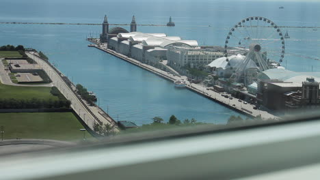 Riesenrad-Im-Hafen-Von-Chicago