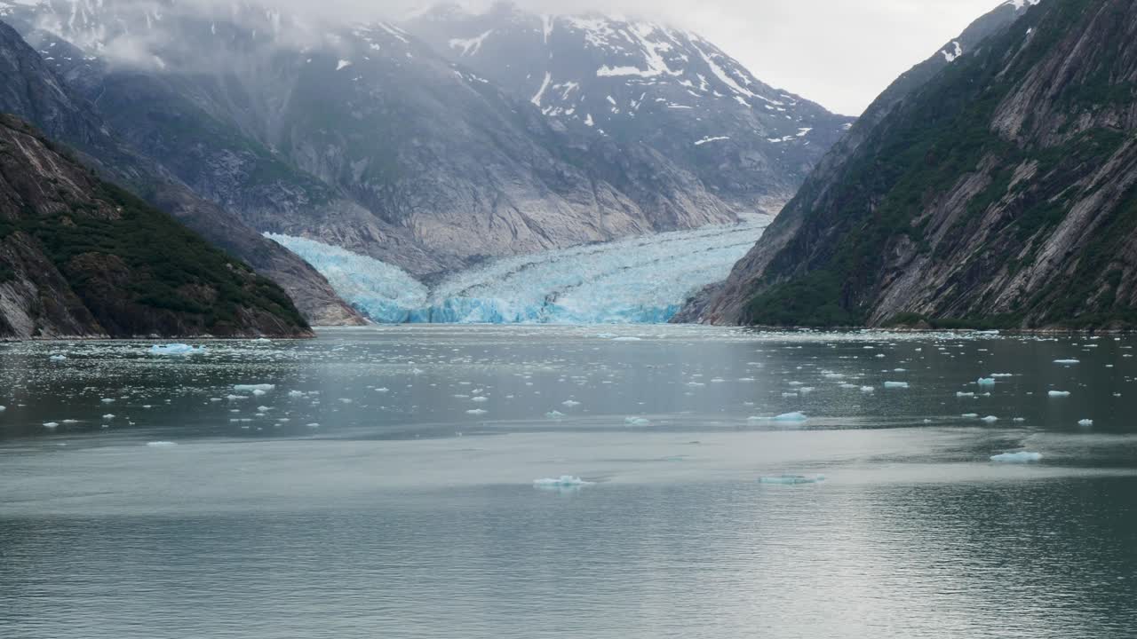 Slowly approaching Dawes Glacier, Endicott Arm fjord, Alaska.