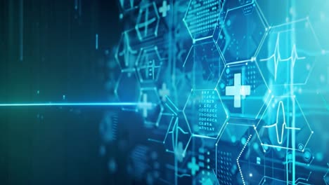 abstract digital medical healthcare technology background