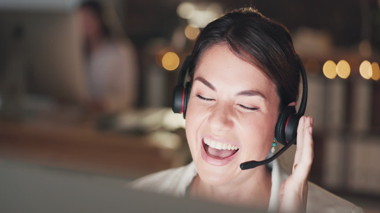 Call center, explain or friendly woman in office | Premium Stock Video ...