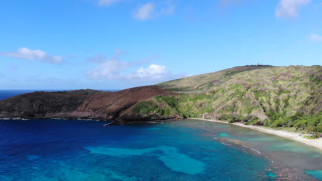 aerial footage of hanauma bay