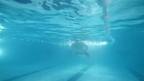 underwater swimming pool scene