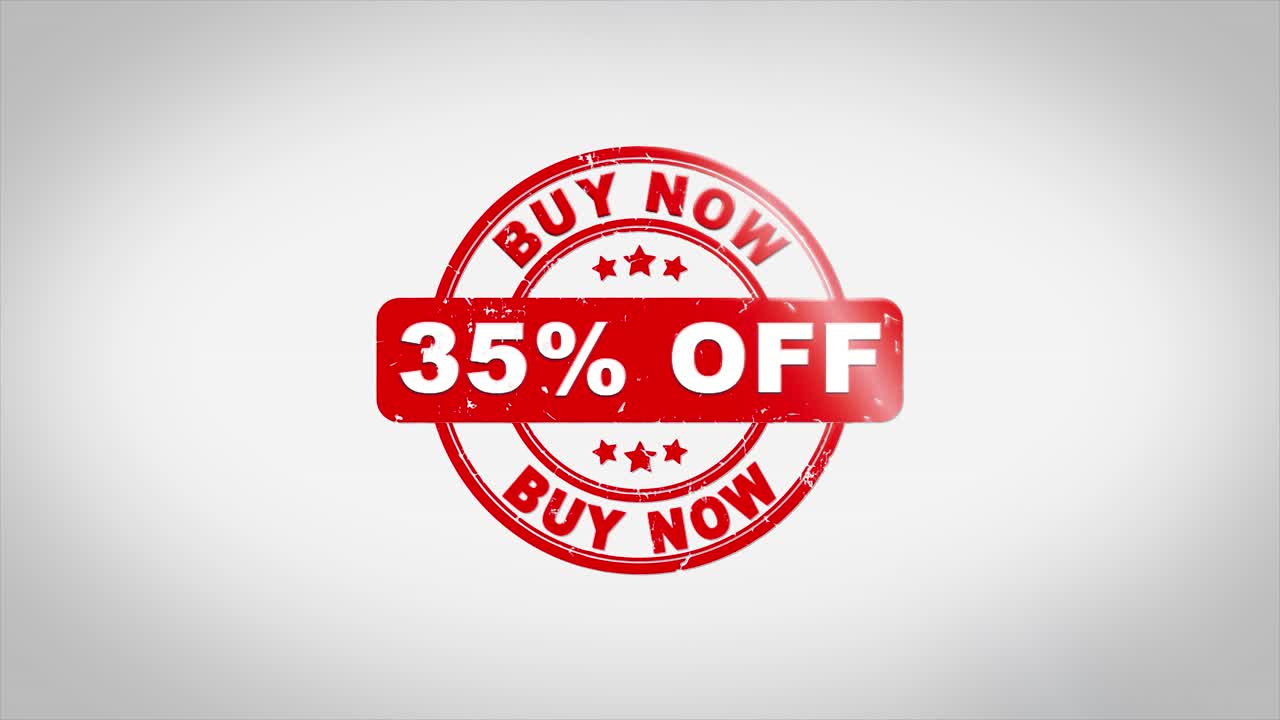 Buy Now 35% Off Promotional Stamp