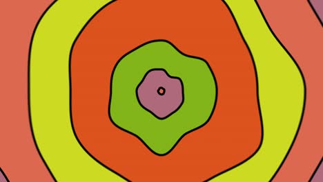una colorida animación hipnótica.
