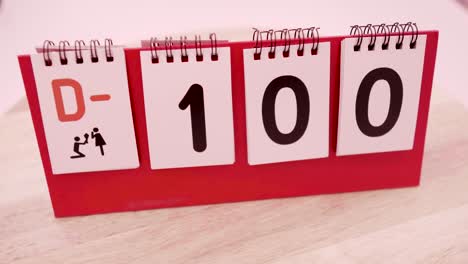 calendario d-100 para un día especial calendario d-100 para viajes, estudio, dieta