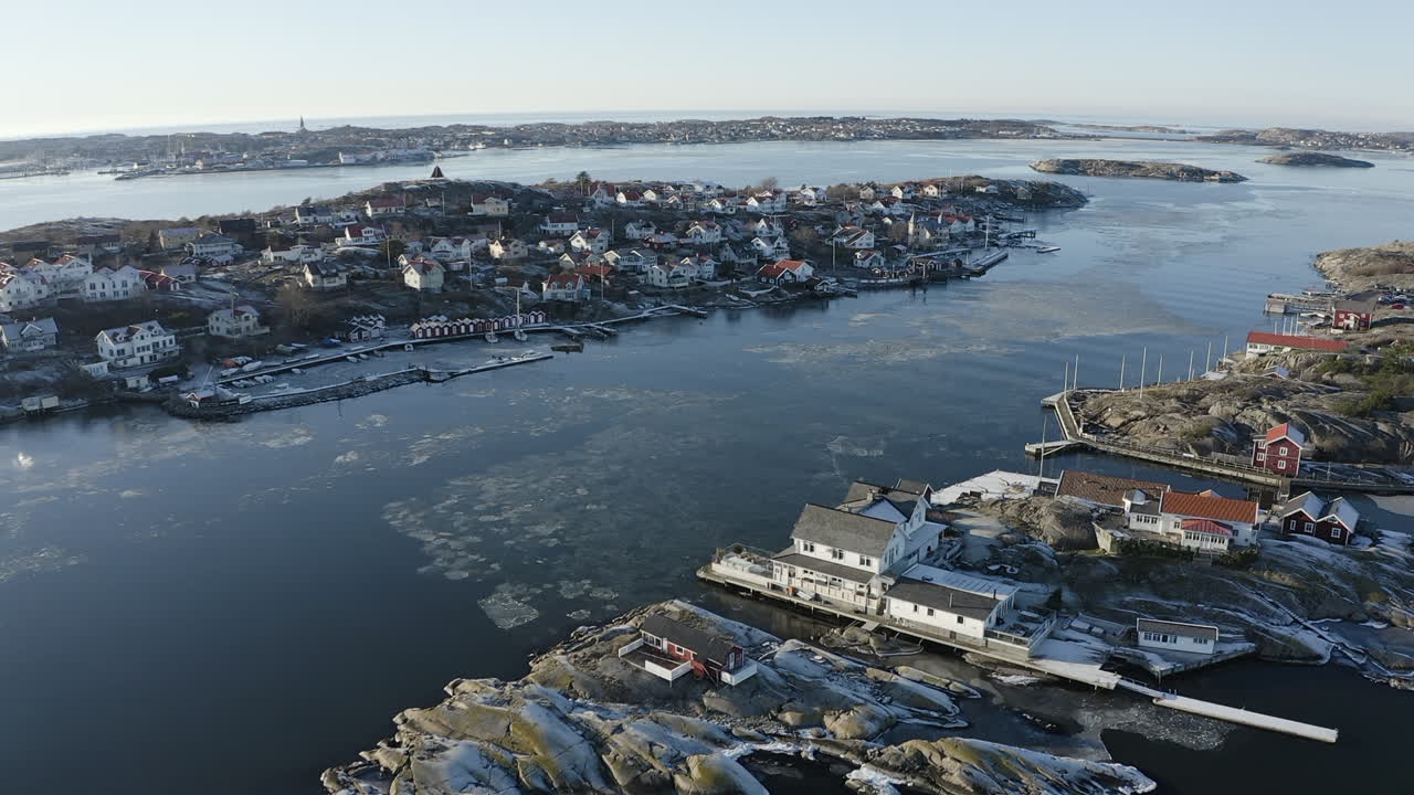 스웨덴 서해안의 드론 샷