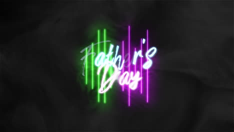 Animation-text-Fathers-day-on-fashion-and-club-background-with-glowing-green-and-purple-neon-lines-1