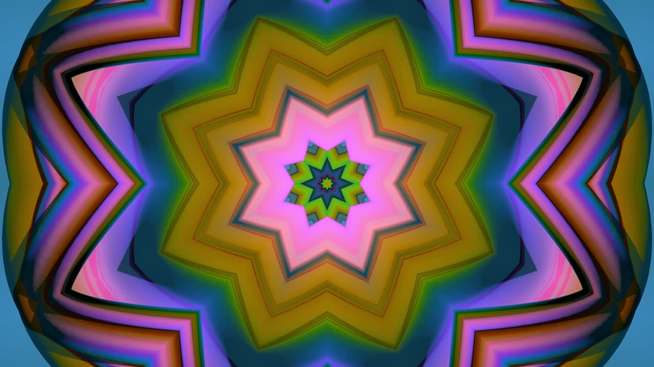 un mandala animado alucinante y hipnotizante.