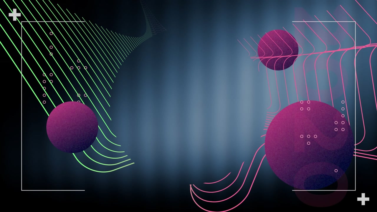 Animation of screen with markers over purple balls and mesh