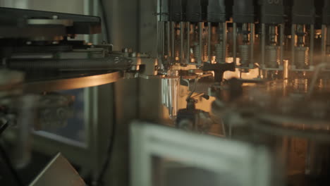 bottle filling machine in action