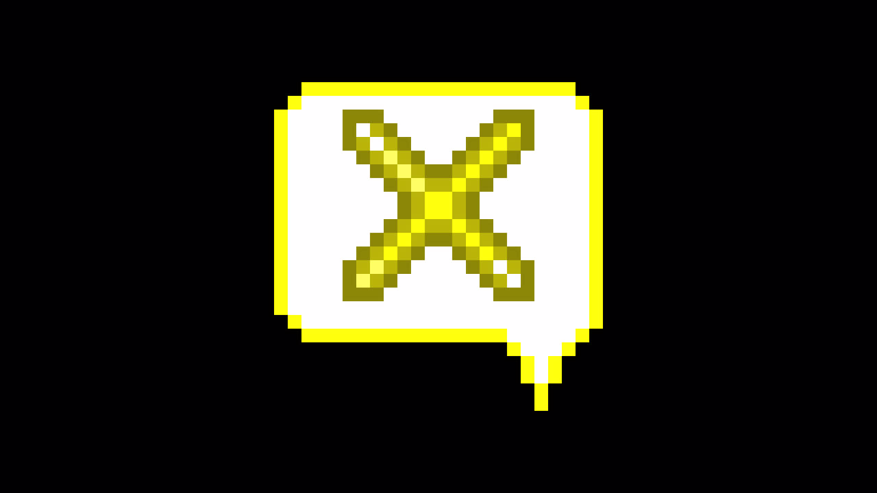 Pixel art animation icon speech bubble cross mark (3)