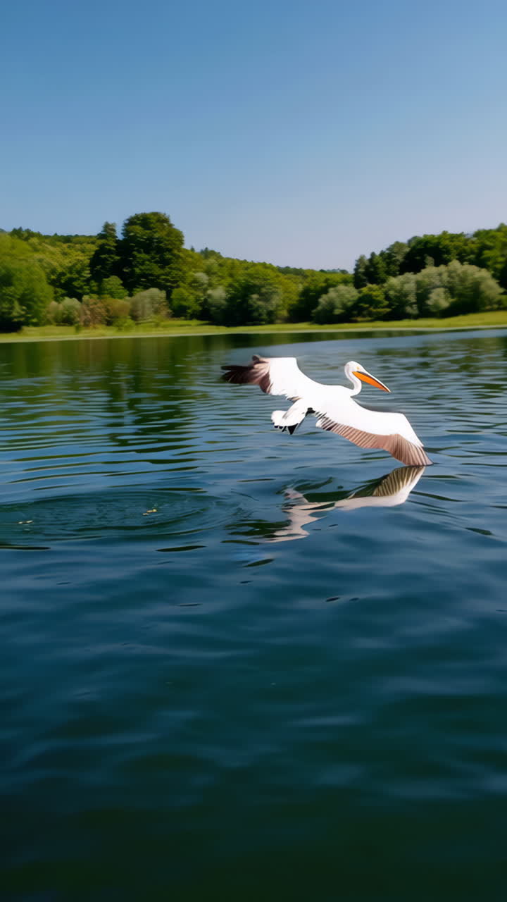 Graceful Pelicans on the Lake
