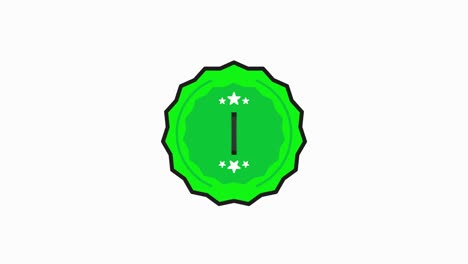 confidential important badge green stamp icon in flat style on white background. motion graphic.