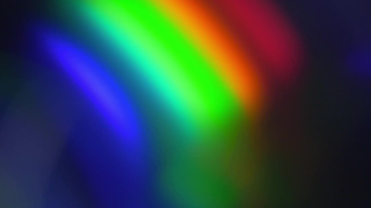 Fugas de Luz e Reflexos de Lente Abstratos Coloridos de Arco-Íris