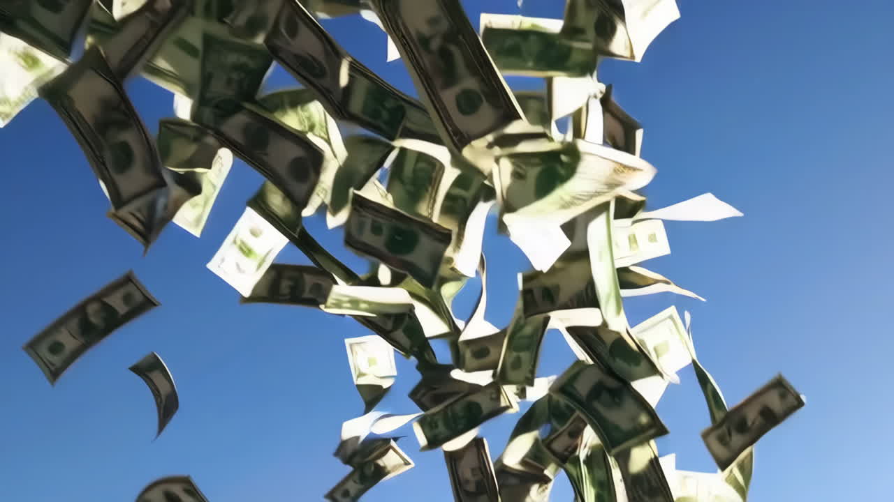 Falling Money | Premium Stock Video Footage