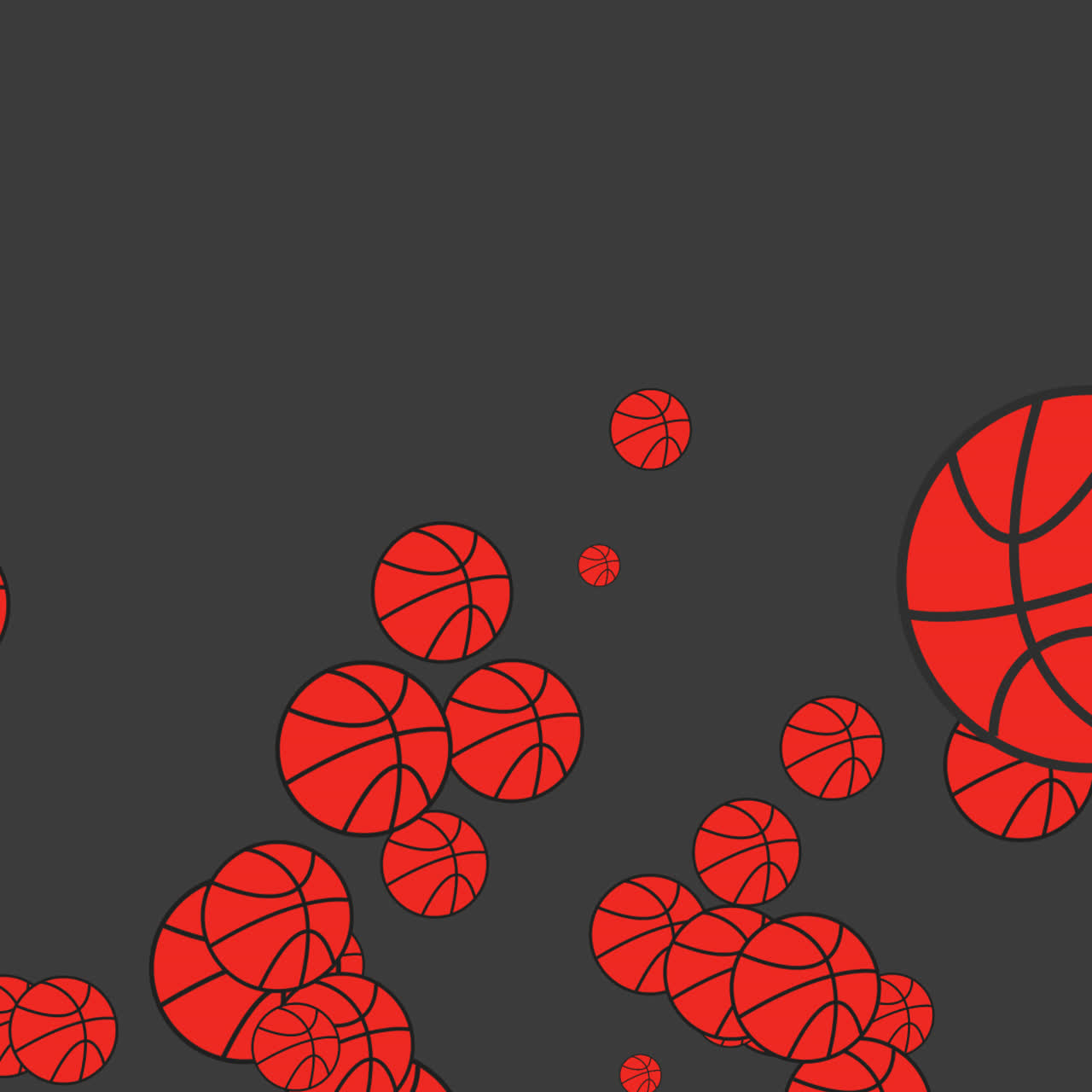 Abstract Basketball Patterns and Motivational Quote