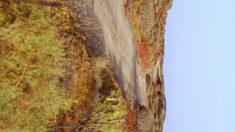 remote dirt road in tenerife island, vertical view