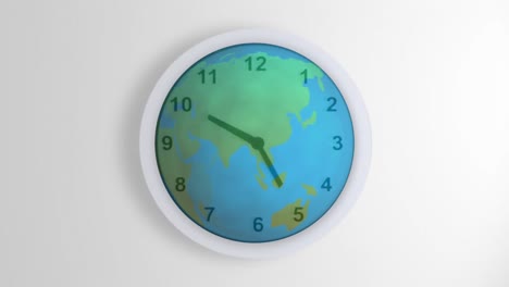 Globe-spinning-with-clock-animation-