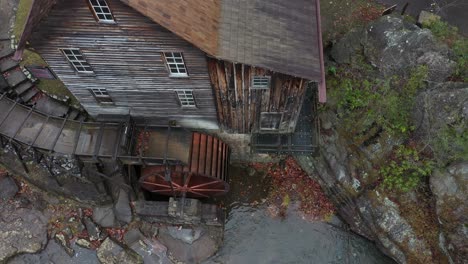 glade creek and grist mill coming down drone