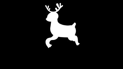 running deer walking animation with optional luma matte. alpha luma matte included. 4k video