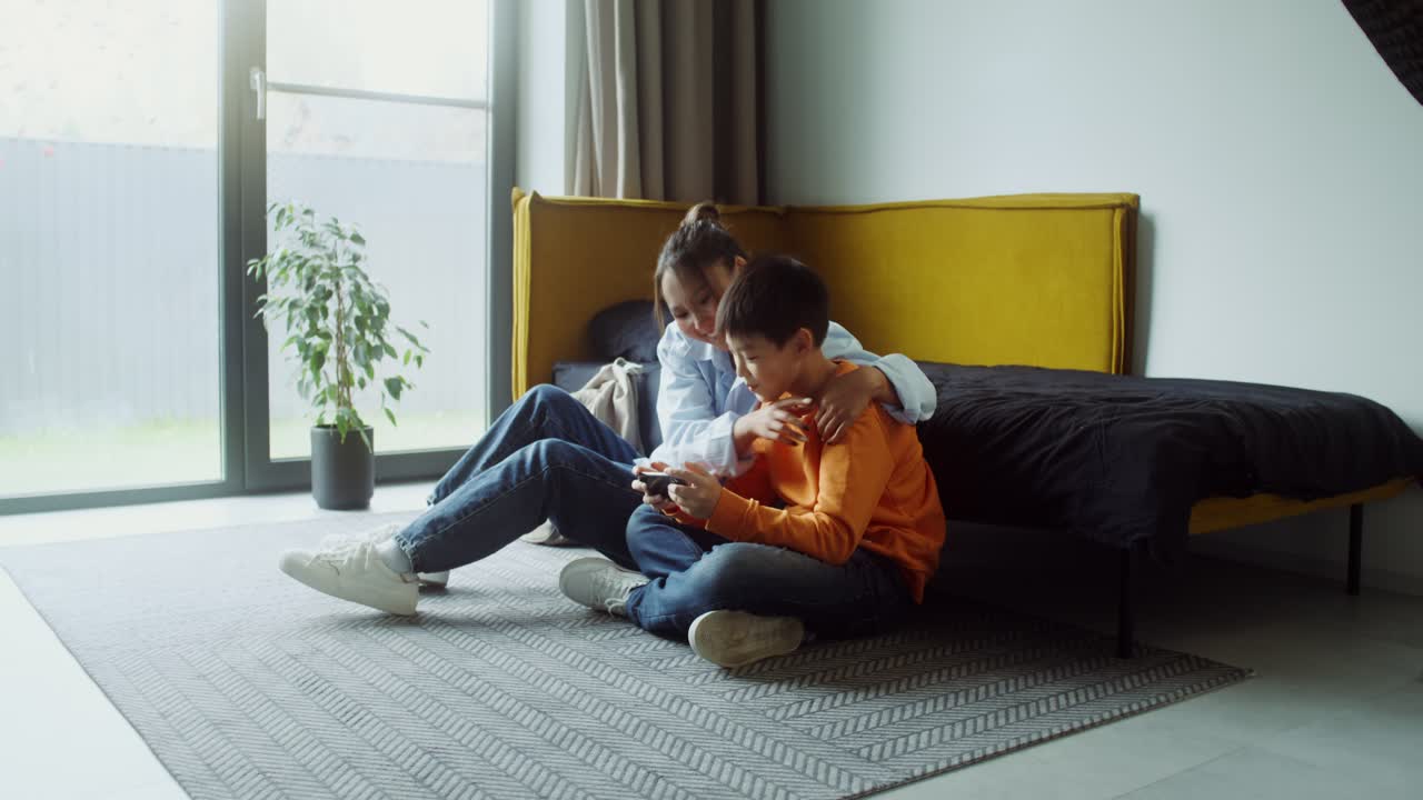 Mother and Son Playing Games