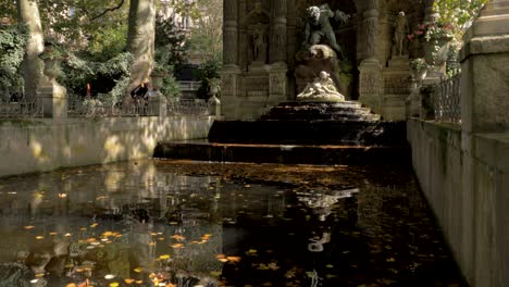 medici fountain in autumn luxembourg gardens