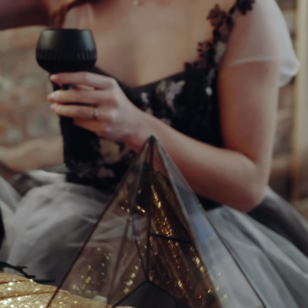 Woman drinking glass of wine