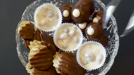 candy dish filled with homemade chocolates