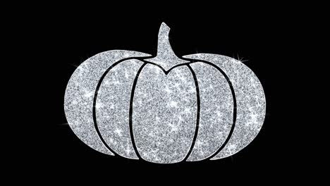 silver glitter pumpkin