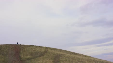 solitary figure on hilltop