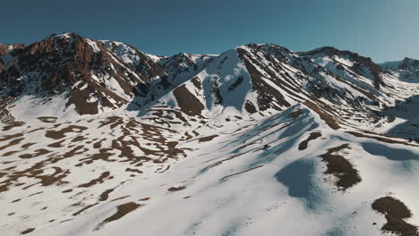 panoramic view of snow-covered mountains in the heart of the andes, capturing the awe-inspiring beauty of this majestic mountain range