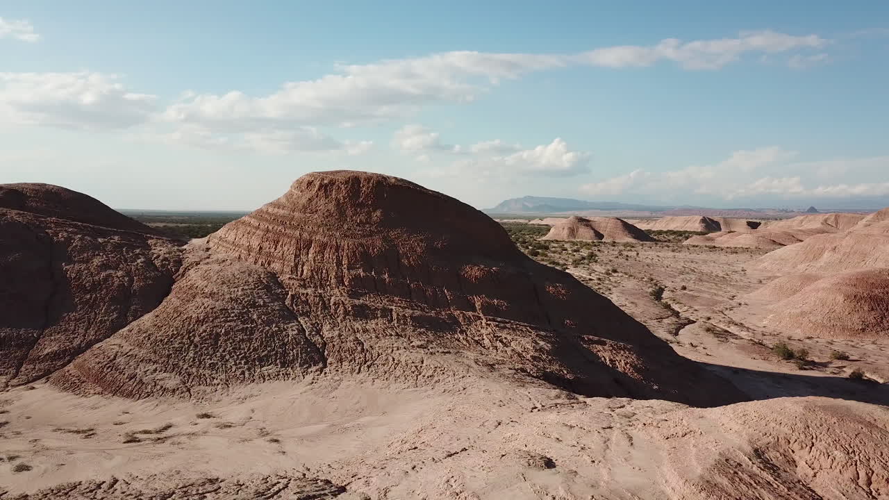 Aerial View of Magical Desert Landscape in Countryside of Argentina, Ischigualasto and Talampaya Natural Parks