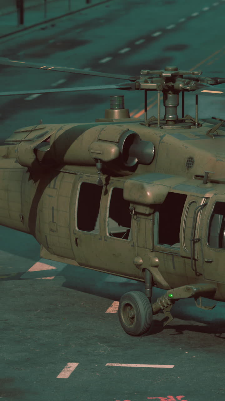 una vista de cerca de un helicóptero black hawk