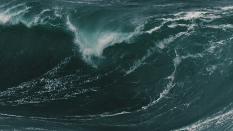 large foamy wave barrelling onto a shallow reef