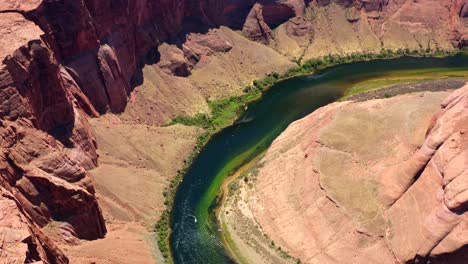 Imágenes-Aéreas-De-Drones-De-La-Curva-De-Herradura-En-Page,-Arizona,-Ca