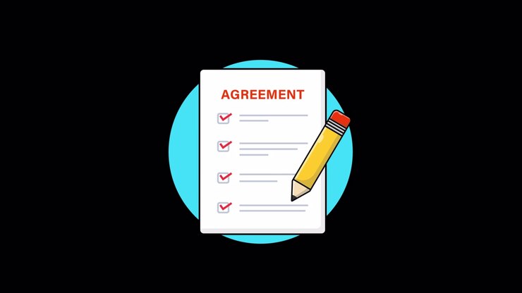 Agreement Document with Checkboxes Being Marked by a Pencil