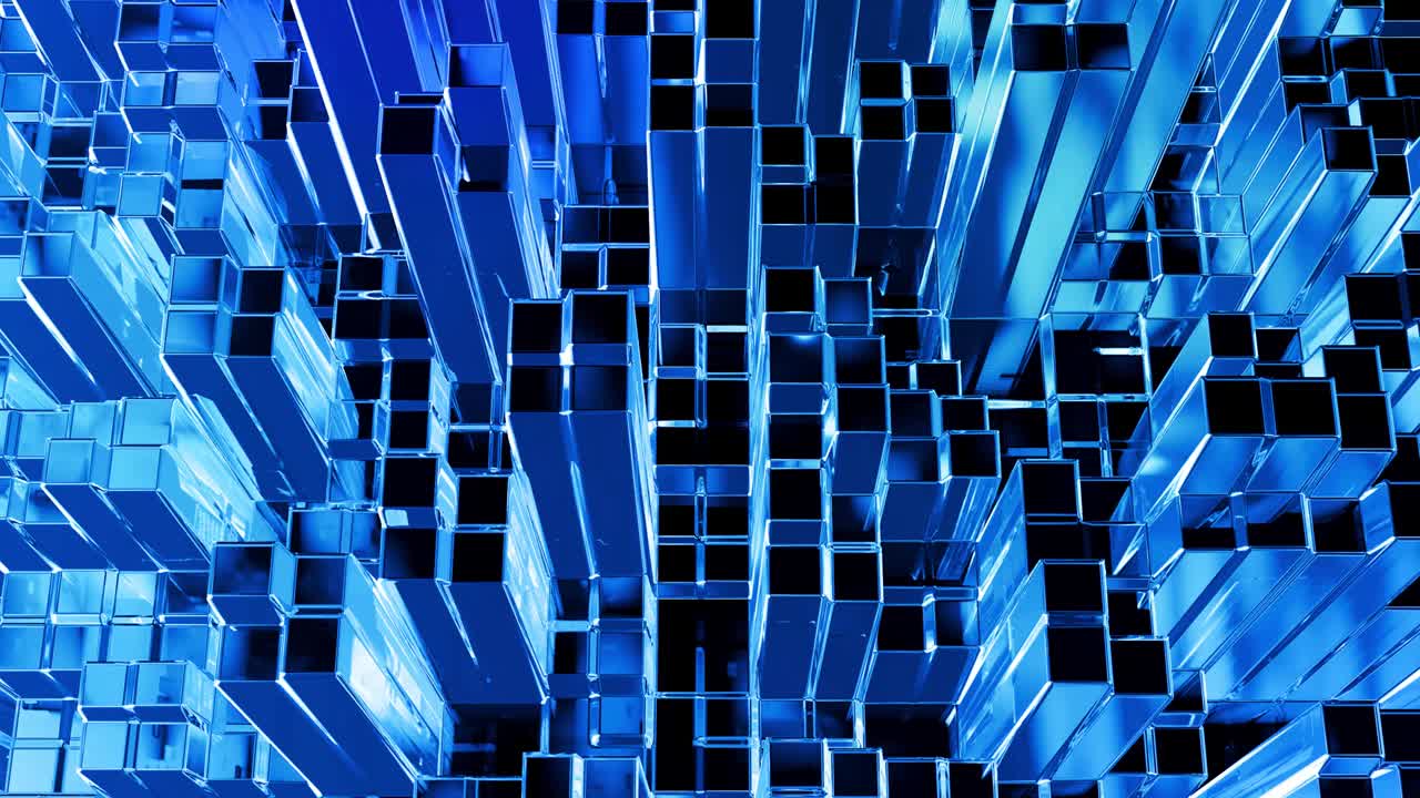 fondo líquido abstracto en bucle con patrón brillante ondulado en una superficie brillante y brillante. fluido azul viscoso como la superficie de papel de aluminio o vidrio brillante. hermoso telón de fondo festivo creativo. simple bg brillante