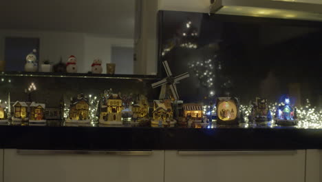 pueblo navideño en miniatura, de mano, amplio