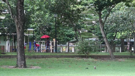 park scene with people