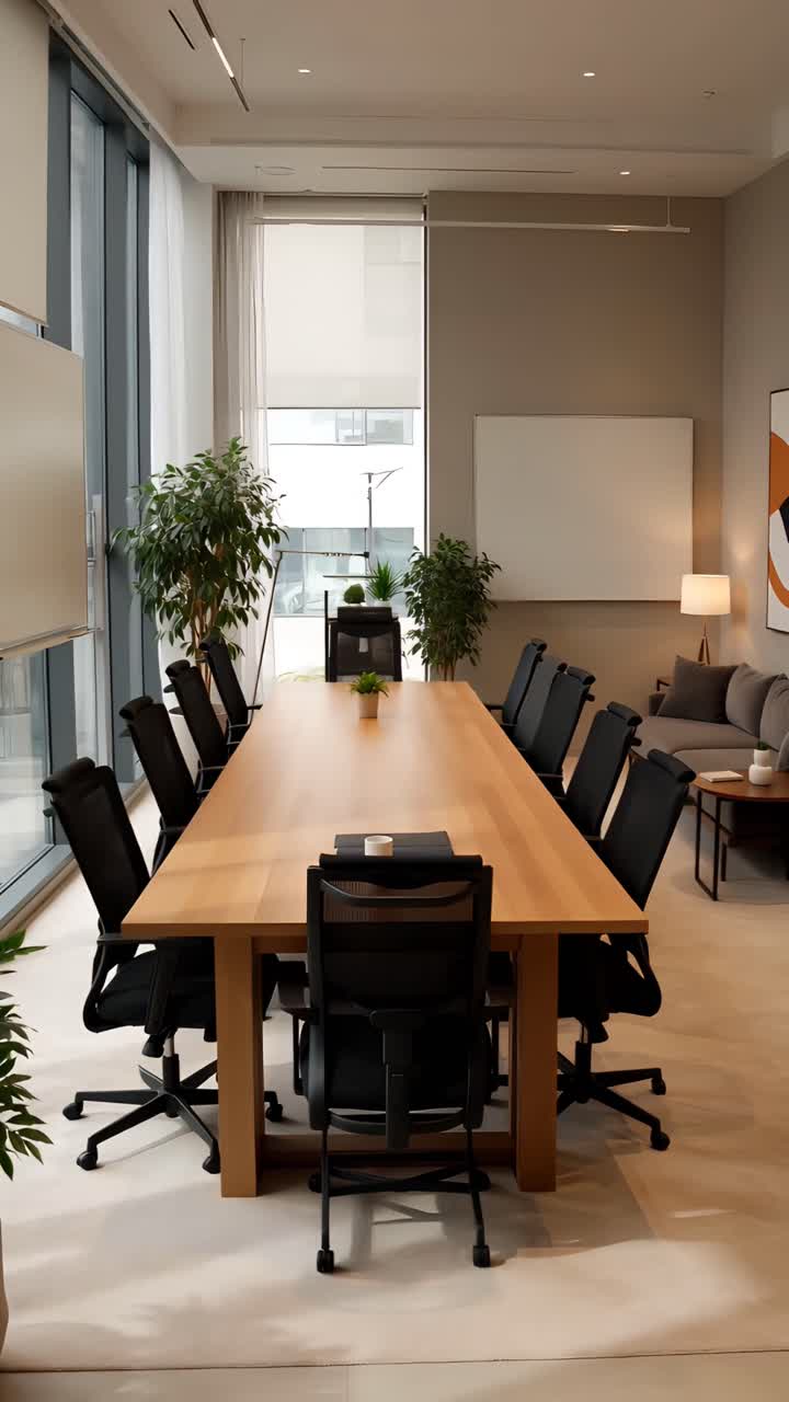 Interni Estetici di Spazio Coworking Moderno 4K
