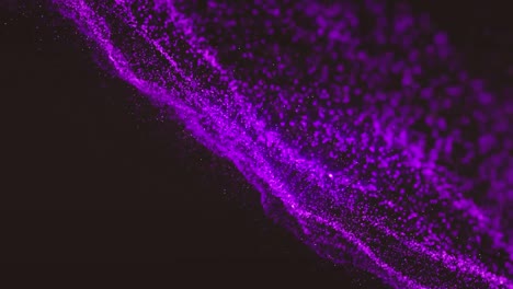 animation of purple wave of spots on black background