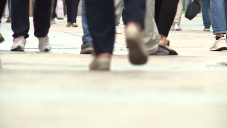 pedestrians walking on city street