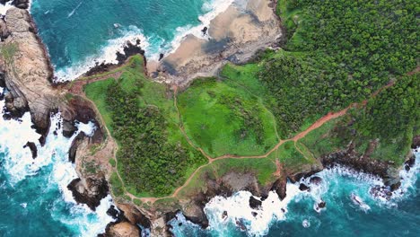 mazunte mexico aerial drone fly above beach pacific coast eco tourism sea oaxaca