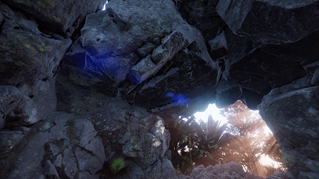 신비한 동굴 안의  ⁇ 빛