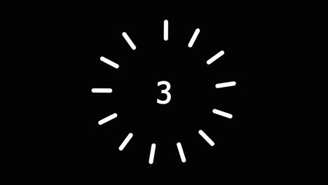 modern white digital countdown timer on black background